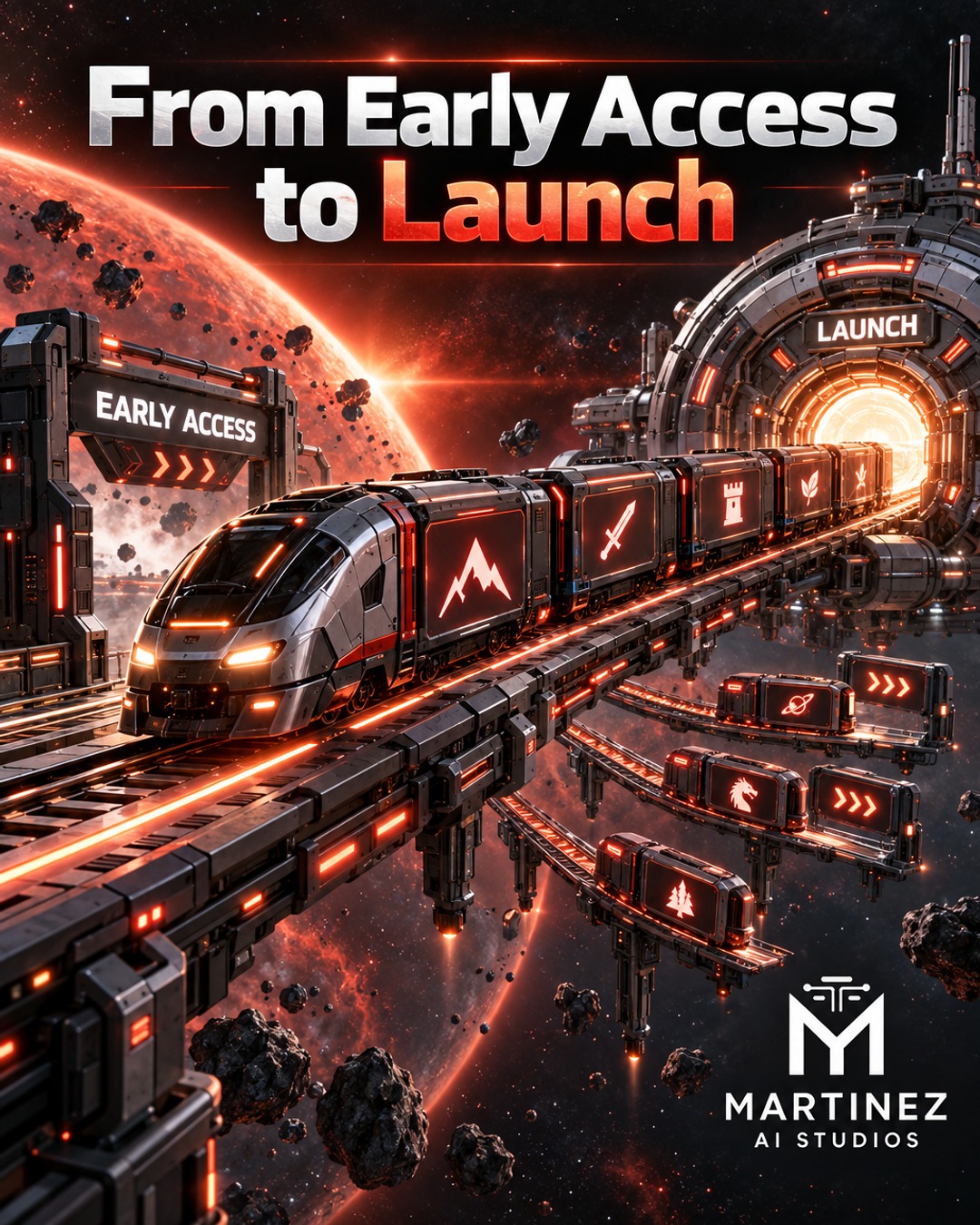 AI-generated editorial illustration: From Early Access to Launch