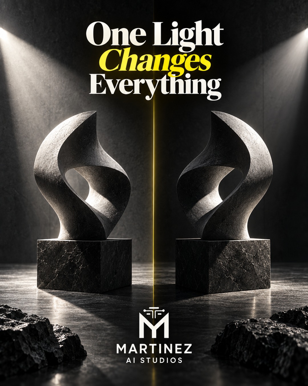 AI-generated editorial illustration: One Light Changes Everything