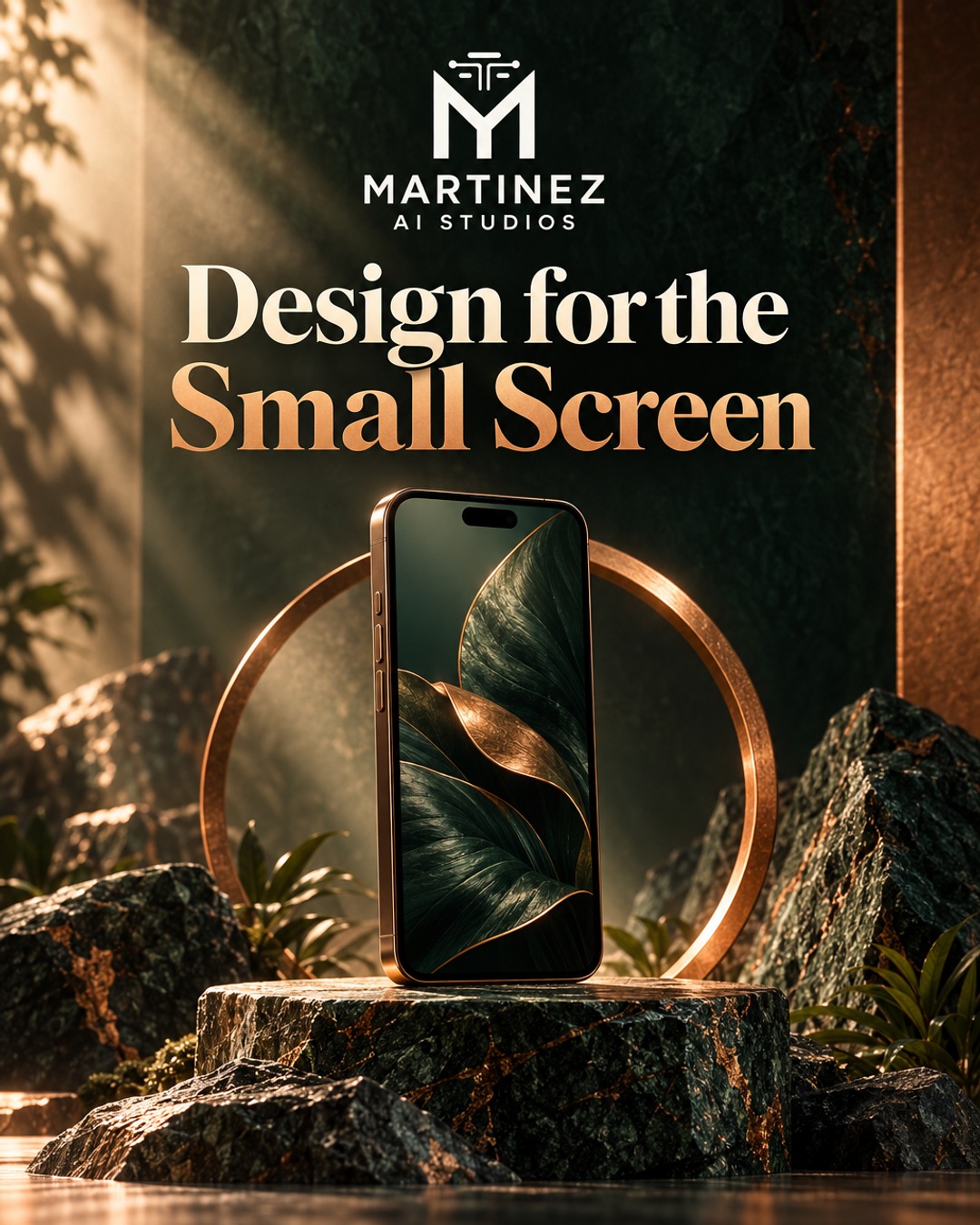 AI-generated editorial illustration: Design for the Small Screen