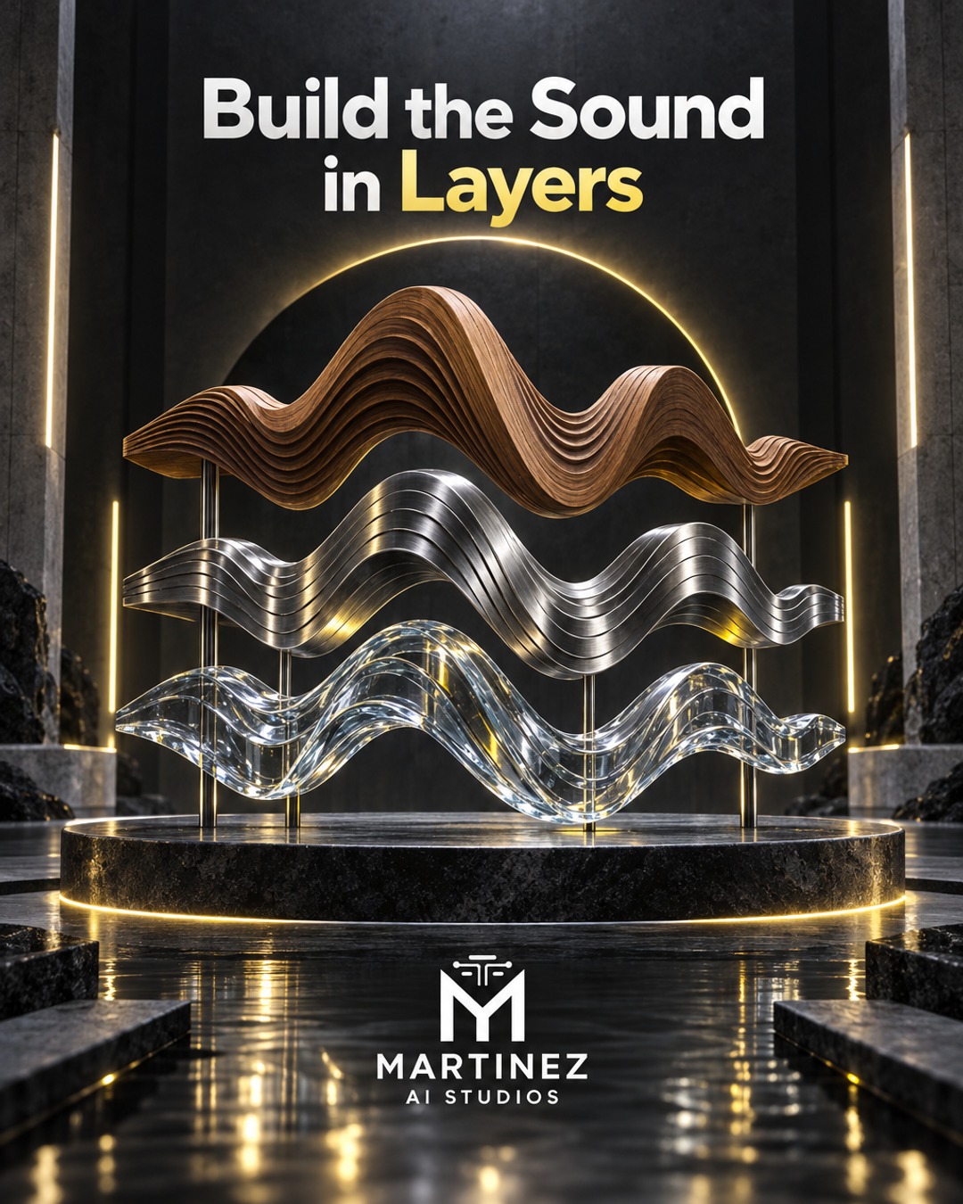 AI-generated editorial illustration: Build the Sound in Layers