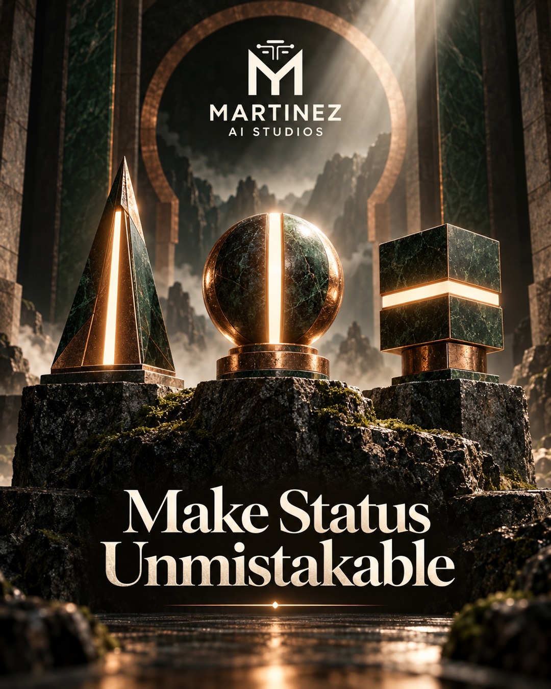AI-generated editorial illustration: Make Status Unmistakable