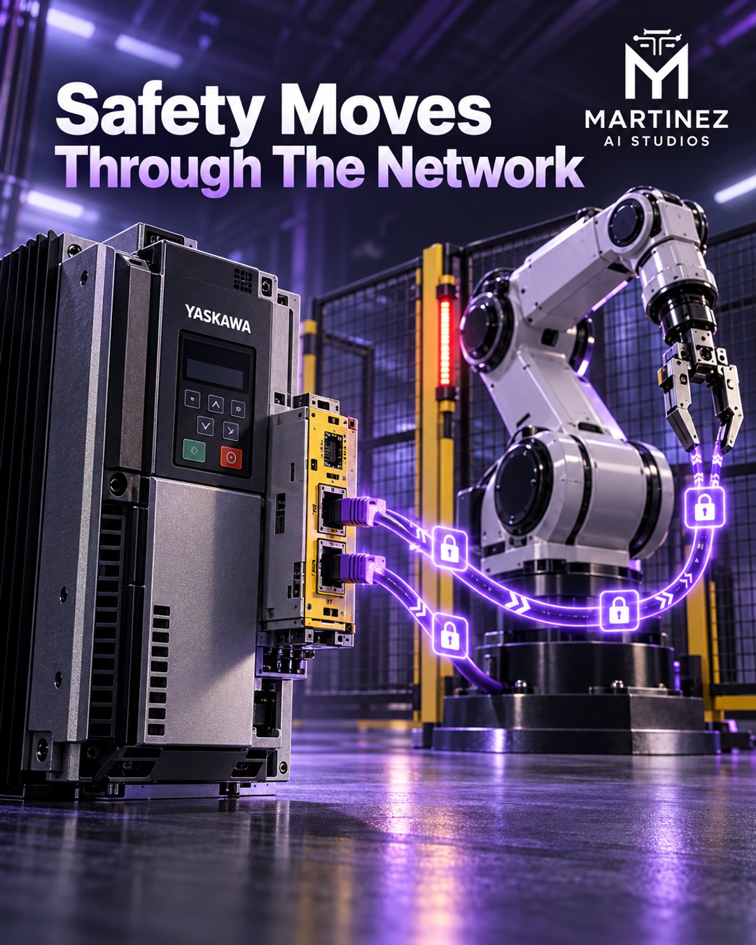 AI-generated editorial illustration: Safety Moves Through The Network