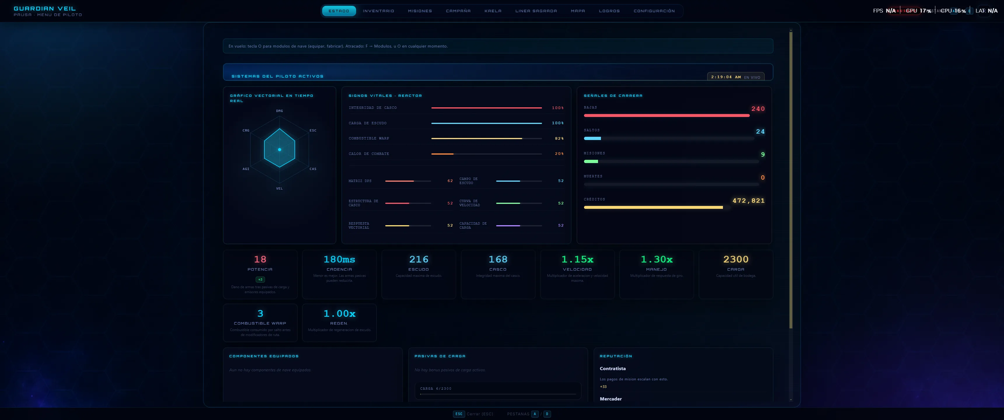 Pilot dashboard and stats