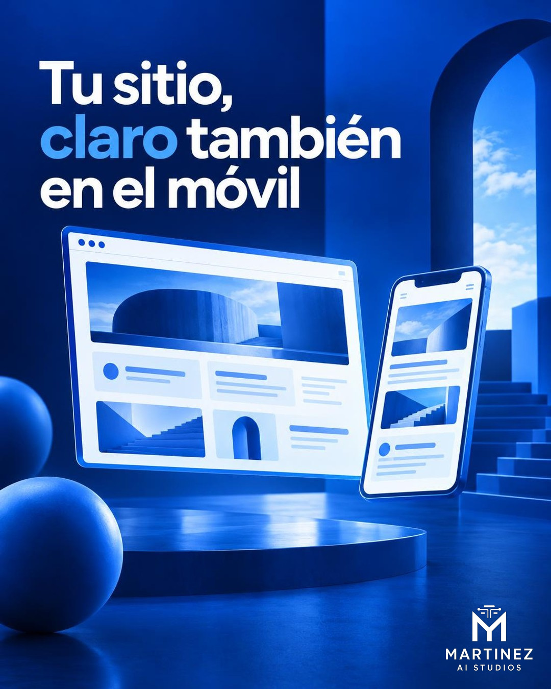 Ilustración conceptual de diseño y arquitectura web; no representa un resultado de cliente ni posiciones garantizadas.
